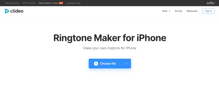 Clideo iPhone Ringtone Maker