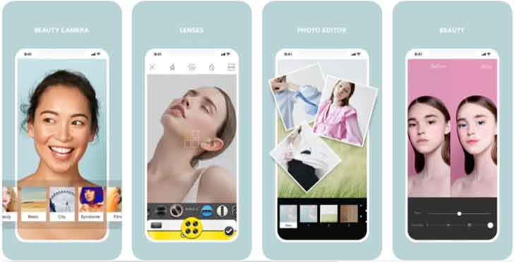Cymera: Face filter app with a nice user interface