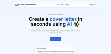 AI Cover Letter Generator